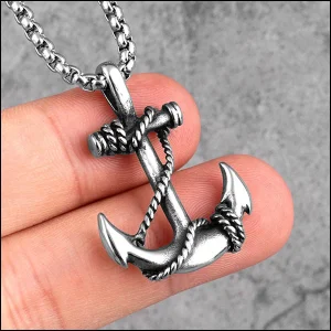 Collier Militaire Ancre Marine