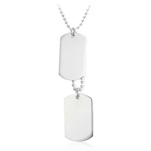Collier Militaire Plaques Jumelles